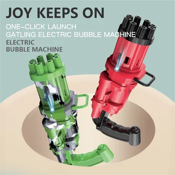 Gatling bubble gun mini toy machine gun Vandens burbulas žaislas lauke, vaikų žaidimai, žaislai berniukas 10 žaisliniai ginklai iš cs go Muilo burbulus