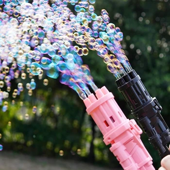 Gatling Bubble Gun Žaislai Vasaros Automatinis Muilo Vandens Burbulas Mašina Vaikų Lopšelio Patalpų Lauko Vestuvių Burbulas Rožinė Dovana
