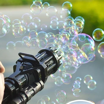 Gatling Šautuvas Vonia פופיס Vaikų Vestuvių Burbulus Muilo Burbulas Skysčio Burbulus Muilo burbulas Vaikams, Žaislai, Žaislai ChildrenFun