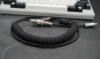 GeekCable Rankų darbo Individualų Mechaninė Klaviatūra, USB Kabelis Spiralinis Duomenų Kabelis Juoda Įrašas Modelis Bazinis Modelis, ilgiklis