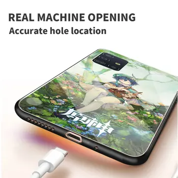 Genshin Poveikio Ventenergio Žaidimas, Telefono dėklas, skirtas Samsung Galaxy A51 A71 A50 A70 A21s A31 A10 A41 A20e A30 A11 A40 Grūdinto Stiklo Dangtis