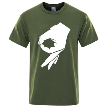 Gerai Vertus, Pasirašyti T-Shirt Piršto OK Vyrų Mados Marškinėlius Hipster Short Sleeve T Shirt Mens 2021 M. Vasarą Prekės Viršūnes Brand Tee Marškinėliai
