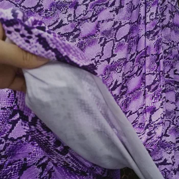 Geras Violetinė Gyvatė Modelio Spausdinimo Audinio 4 Būdus, Kaip Ruožas Megzti Cotton/Spandex Medžiaga 