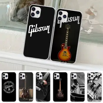 Gibson Gitara Skaidraus Mobiliojo Telefono Dėklas Padengti Samsung Galaxy A51 A71 S20 S10e S8, S7 S9 S10 Plius