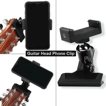 Gitara Headstock Įrašą Mount For SmartPhones & Daugelis Fotoaparatų,Arti Namų