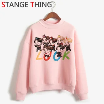 Got7 hoodies moterų streetwear spausdinti anime plius dydis moterų megztinis grunge anime