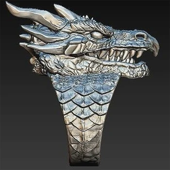 Gotikos Žiaurus Gyvūnų Dragon Vyrų Žiedas Punk Perdėti Antikvariniai Sidabras Spalva Piršto Žiedas Vyrams, Šaliai, Papuošalai, Aksesuarai,