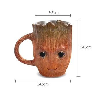 Groot Kavos Puodelį Dovanų nerūdijančio plieno taurės kūrybos animacinių filmų alaus puodelis Kūdikiui Mielas Modelis taurė