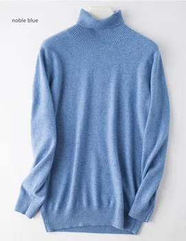 Grynas kašmyro megztiniai vyrams megztiniai puloveriai) su aukštos apykaklės, kietas spalvų standartas storio pavasarį rudenį S-3XL