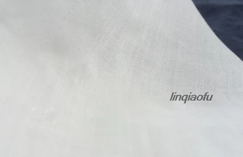 Grynas ramės (kiniškosios dilgėlės) high-end balinimas baltos bazės vientisos spalvos audinio High-end lininis audinys