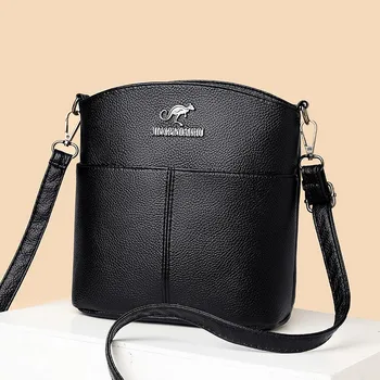 Grynos spalvos minkštas odinis mažas krepšys mados paprasta kibirą, maišą 2021 naujus moteriškus maišelį prabangos dizaineris dizaino rankinės, piniginės