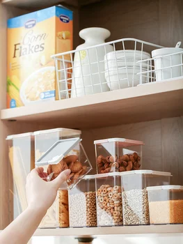 Grūdų saugojimo dėžutė virtuvės uždaromos gali plastikinių maisto produktų laikymo talpykloje talpykla talpykloje