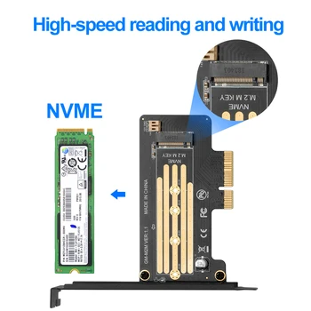 GUDGA M2 SSD Adapteris NVMe NGFF SSD Į PCIE3.0 X4 X8 M/B-M 
