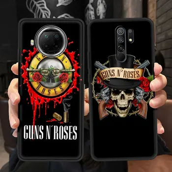 Guns N Roses, Kaukolė Atveju Xiaomi Redmi Pastaba 9S 8 9 7 10 Pro Max 8T 9C 9T 9A 8A K40 Black Soft Shell 7A Telefono Dangtelį Funda