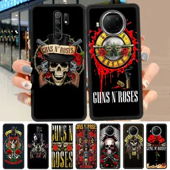 Guns N Roses, Kaukolė Atveju Xiaomi Redmi Pastaba 9S 8 9 7 10 Pro Max 8T 9C 9T 9A 8A K40 Black Soft Shell 7A Telefono Dangtelį Funda