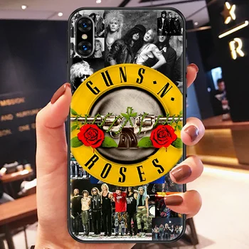 Guns N Roses, Rock Band Telefonas Padengti Korpuso iphone 5 5s se 2 6 6s 7 8 12 mini plus X XS XR 11 PRO MAX black tendencija atgal