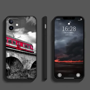 GX254 Senovinių Traukinių Geležinkelio Kelionės Silikono Soft Case for iPhone 12 Mini Pro 11 XS Max XR X 8 7 6 6S Plius 5 5S SE 2020 m.