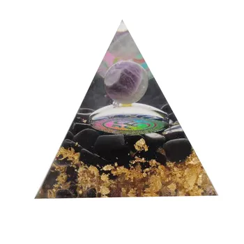 Gyvybės medis Orgone Piramidės Ametistas Olivīns Gydymo Kristalų Energijos Orgonite Pyramide EMF Apsaugos Meditacijos Priemonė