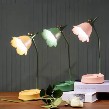 Gėlių pedalo lempa LED Stalo Lempa Studentų Miegamasis Kambarys Apšvietimo Lempa Akių Apsauga Multi-funkcija Lempos Šviesos Lentelė