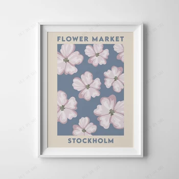 Gėlių Rinkoje, Spausdinti, Gėlių Rinkoje, Plakatas, Gėlių Rinkoje Plakato Spauda Stokholmo, Gėlių Sienos Gėlių Drobė Spausdinti, Floristas Dovana
