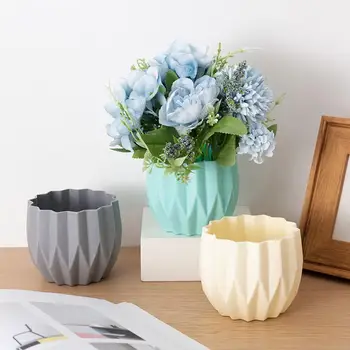 Gėlių Vaza Baltos Spalvos Imitacija Keramikos Vazonas Apdaila Namo Plastikinė Vaza