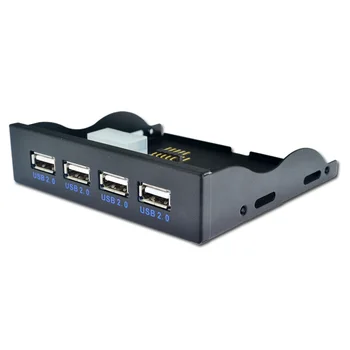 H1111Z 4 Port USB 2.0 Hub USB 2.0 Adapteris PC Priekinis Skydelis Plėtra Laikiklis su 10Pin Kabelis Desktop 3.5 Colių FDD Diskelių Bay