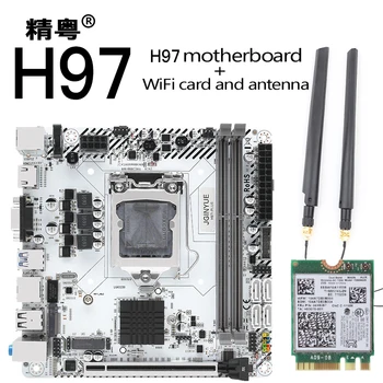 H97 Plokštė LGA 1150 rinkinys rinkinį parama Intel Pentium/Core/Xeon CPU DDR3 RAM 16G M. 2 NVMe su wifi korta ir antenos H97I-PLUS