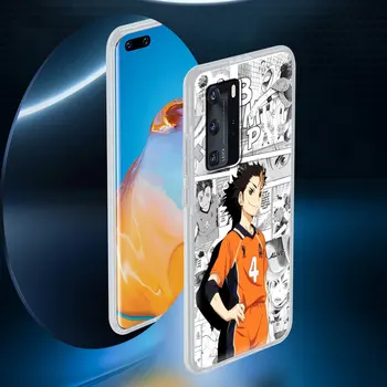Haikyuu Kuroo Anime Telefoną Atveju Huawei 30 P40 Lite P20 30 Pro P10 P Smart Z 2019 Minkštos TPU Apvalkalas Padengti Coque Funda Būsto