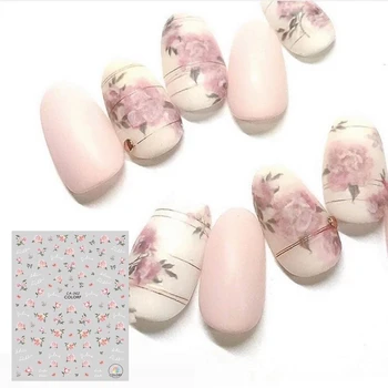 Hanyi-184 serija rose DIZAINO COOL 3d nagų dailės lipdukai, decal šabloną 