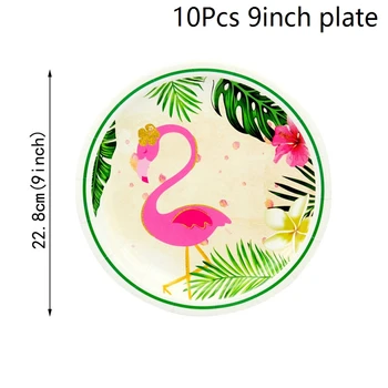 Havajų Atogrąžų Šalis Flamingo Šalis Dekoro Popieriaus Plokštė Taurės Vystymo Džiunglės Safari Indai, Gimtadienis, Vestuvės Prekes