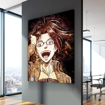 HD Spaudinių Anime Ataka Titan Plakatas Hange Zoe Drobės Tapybos Namų Puošybai Kambarį Miegamojo Sienos Meno Modulinės Nuotraukas