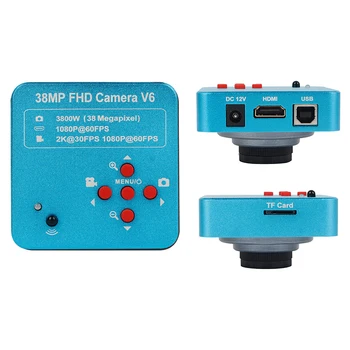 HDMI 130X 38MP VGA 1080P Skaitmeninės Mikroskopu Elektroninių Litavimo Mikroskopo vaizdo Kamera USB LED Šviesos Žiedas Profesinę Remontas