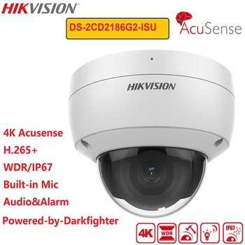 Hikvision 4K IP Camera DS-2CD2186G2-ISU AcuSense 8MP POE IR IP67 Tinklo Priežiūros Fiksuotojo Doom Built-in Mikrofono CCTV
