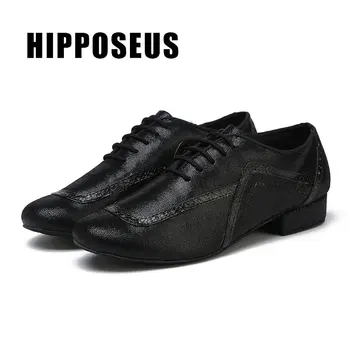 HIPPOSEUS Mens Šokių Bateliai Vyrams Berniukas lotynų Šokių batų Salė, Šiuolaikinio Tango, Džiazo, Salsos Patirties Šokių Bateliai natūralios Odos