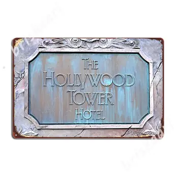 Holivudo Tower Hotel Metalo Ženklai, Stendai pub Baras Urvas asmeninį Alavo pasirašyti Plakatai