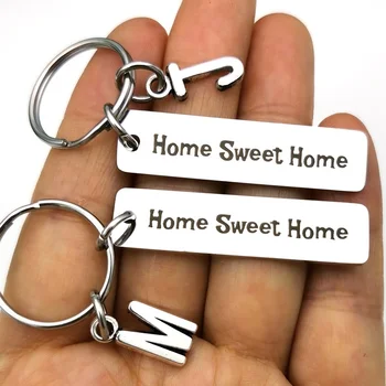 Home Sweet Home Key Chain Housewarming Pristato Naują Namą paketų prižiūrėtojų raktinę Dovanų Idėjos Nekilnojamojo Turto Dovanos Iš Agento Klientas