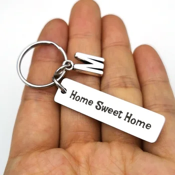 Home Sweet Home Key Chain Housewarming Pristato Naują Namą paketų prižiūrėtojų raktinę Dovanų Idėjos Nekilnojamojo Turto Dovanos Iš Agento Klientas