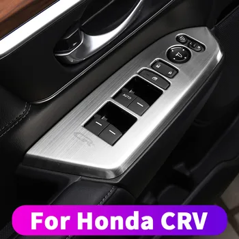 Honda crv CR-V 2017 2018 2019 automobilio salono durų stiklo kėlimo skydelis dekoratyviniai lipdukai crv vidinės rankenos mygtuką m apdaila