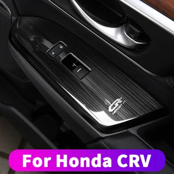 Honda crv CR-V 2017 2018 2019 automobilio salono durų stiklo kėlimo skydelis dekoratyviniai lipdukai crv vidinės rankenos mygtuką m apdaila