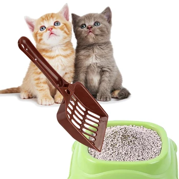 HOOMIN Kačių Kraikas Kastuvas Plastikinis Kaušelis Pet Cleanning Įrankis Šuo Maisto Šaukštai Atsitiktine Spalva