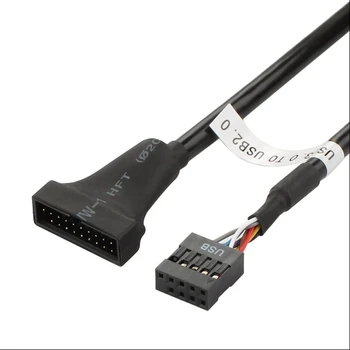 HOT-10VNT 20 Pin Male USB3.Nuo 0 iki 9 Pin Moterų USB2.0 Antraštė Plokštė Kabelio Adapteris Konversijos Vielos PC