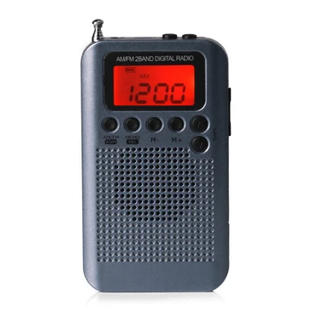 HRD-104 Kišenėje AM FM Radijo 1.3 colių LCD Skaitmeninis Ekranas su 40mm Vairuotojo Garsiakalbis Muzikos Maloni Priemonė Prekes