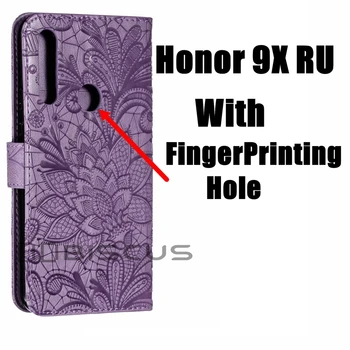Huawei Honor 20 Pro 9X 10i 10 Lite 7A 7C 8A 9A 9S 9C 8S 8X 20S 9 Lite Y5 Y7 Y6 2019 Odinis dėklas 3D Įspaudas Nėrinių gėlių piniginės