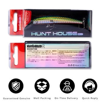 Hunthouse Minnow Žvejybos Masalas Dirbtinis Swimbait Crankbait Sunku Jaukų 90mm 7.5 g Jūros Ešerys Leurres Pescar Žvejybos lw133