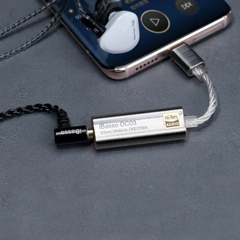 IBasso DC03 Tipas-C 3.5 mm Ausinių Stiprintuvo Adapteris USB DAC, skirta 