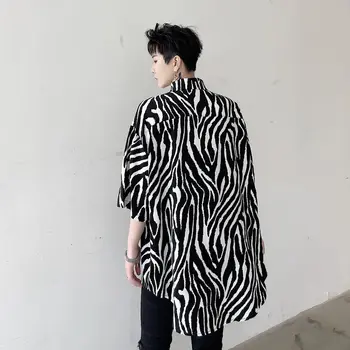 IEFB 2021 m. Vasarą Zebra Modelis Kišenėje Lipdukas Metalo Pakabukas Prarasti vyriški trumpomis Rankovėmis Marškiniai Prarasti Priežastinis Negabaritinių Viršūnes 9Y7515