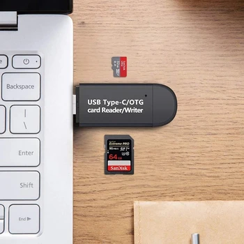 ILEPO 3 In 1, USB, C Kortelių Skaitytuvas C Tipo OTG Flash Drive, Cardreader Adapteris USB 2.0 TF/Mirco SD Atminties Smart Card Reader HUB PC