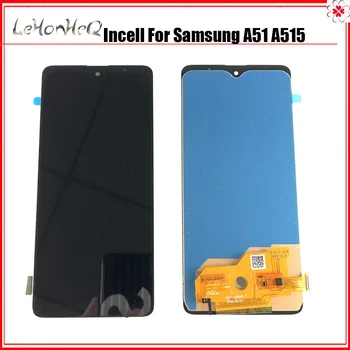 Incell LCD Samsung Galaxy A51 LCD A515 A515F Ekranas Jutiklinis Ekranas skaitmeninis keitiklis Jutiklis Asamblėja
