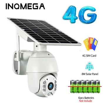 INQMEGA 4G Mažos Galios Saulės Fotoaparatas Dual audio Balso Įsilaužimo Signalizacijos 1080P HD Cam Saulės Skydelis Lauko Stebėjimo Vandeniui vaizdo Kamera