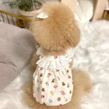 INS naujų korėjos vasaros ir rudens mielas lokys rose burbulas sijonas šuo nėrinių sijonas trumpas, pritaikytas drabužiai